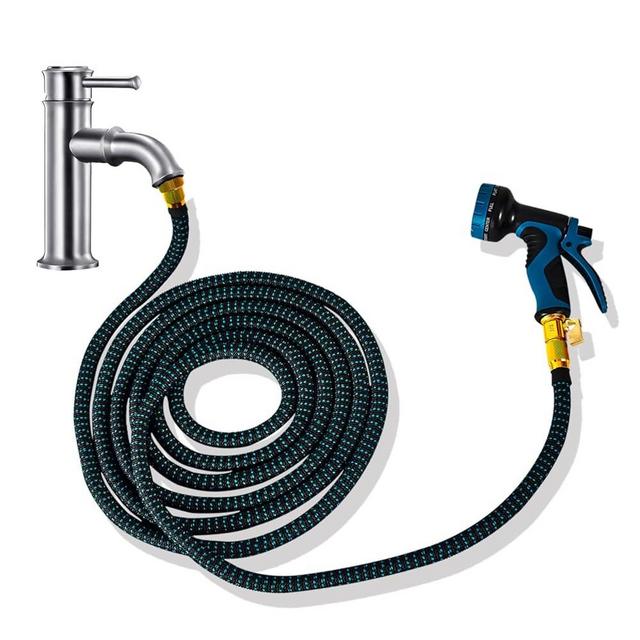 DHUJBFF Indoor Sink Hose Attachment for Faucet,50 Ft Faucet Hose for Kitchen Sink Bathroom Sink Faucet,Watering Houseplants,Washing Pets,Household Cleaning,Car Washing