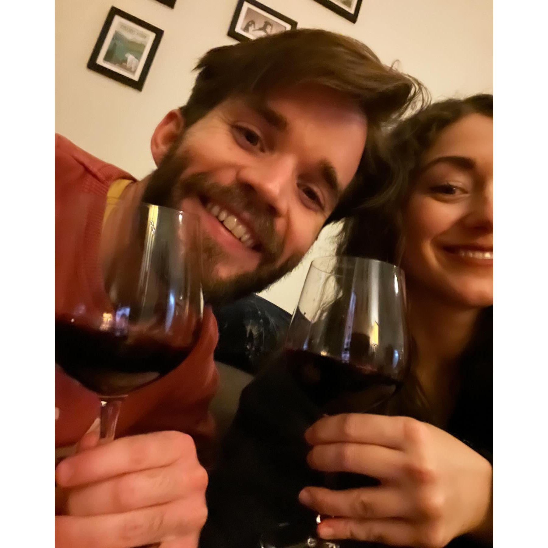 Celebrating our new apartment in Carroll Gardens