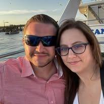 On a sunset cruise in Ocean City.