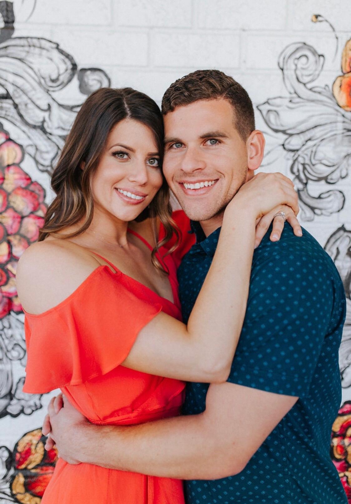 Engagement pictures at our favorite taco restaurant in Orlando