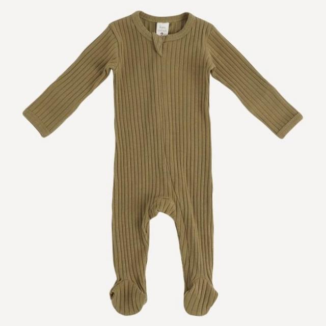 Kate Quinn zipper footie | fennel seed