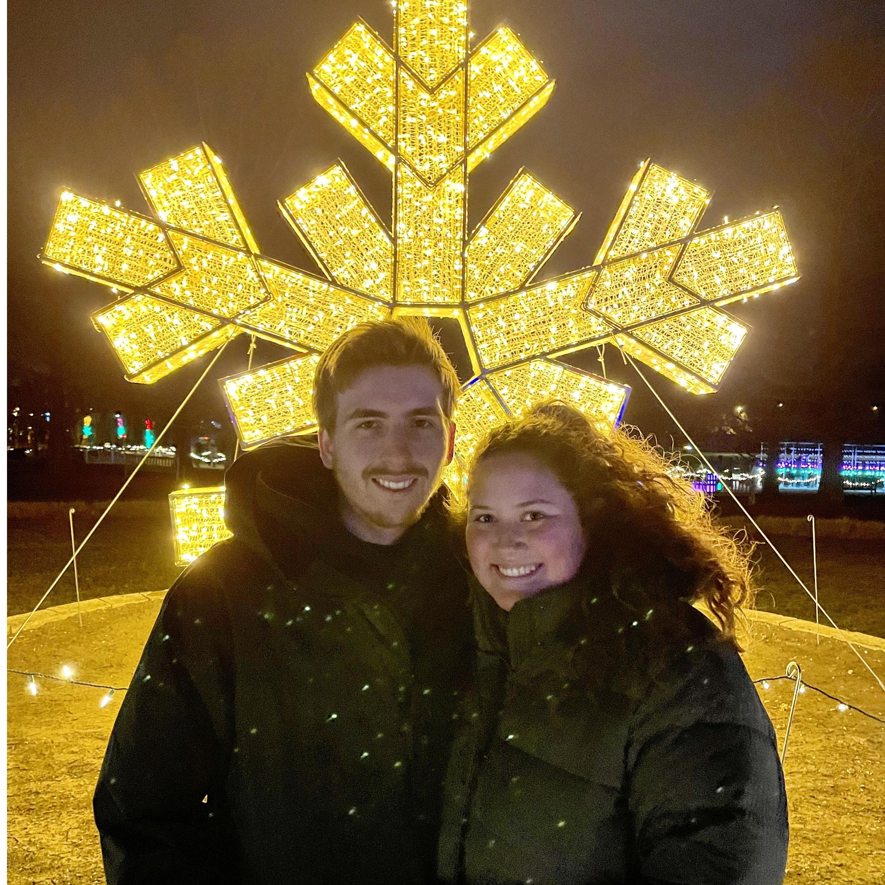 December 2022 - Our second year at the Reiman Gardens Christmas lights. We knew we weren't going to be together on Christmas, so we celebrated early this year.