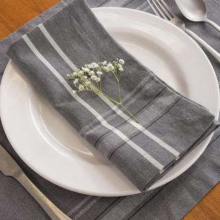 French Stripe Chambray Napkin, Set of 6