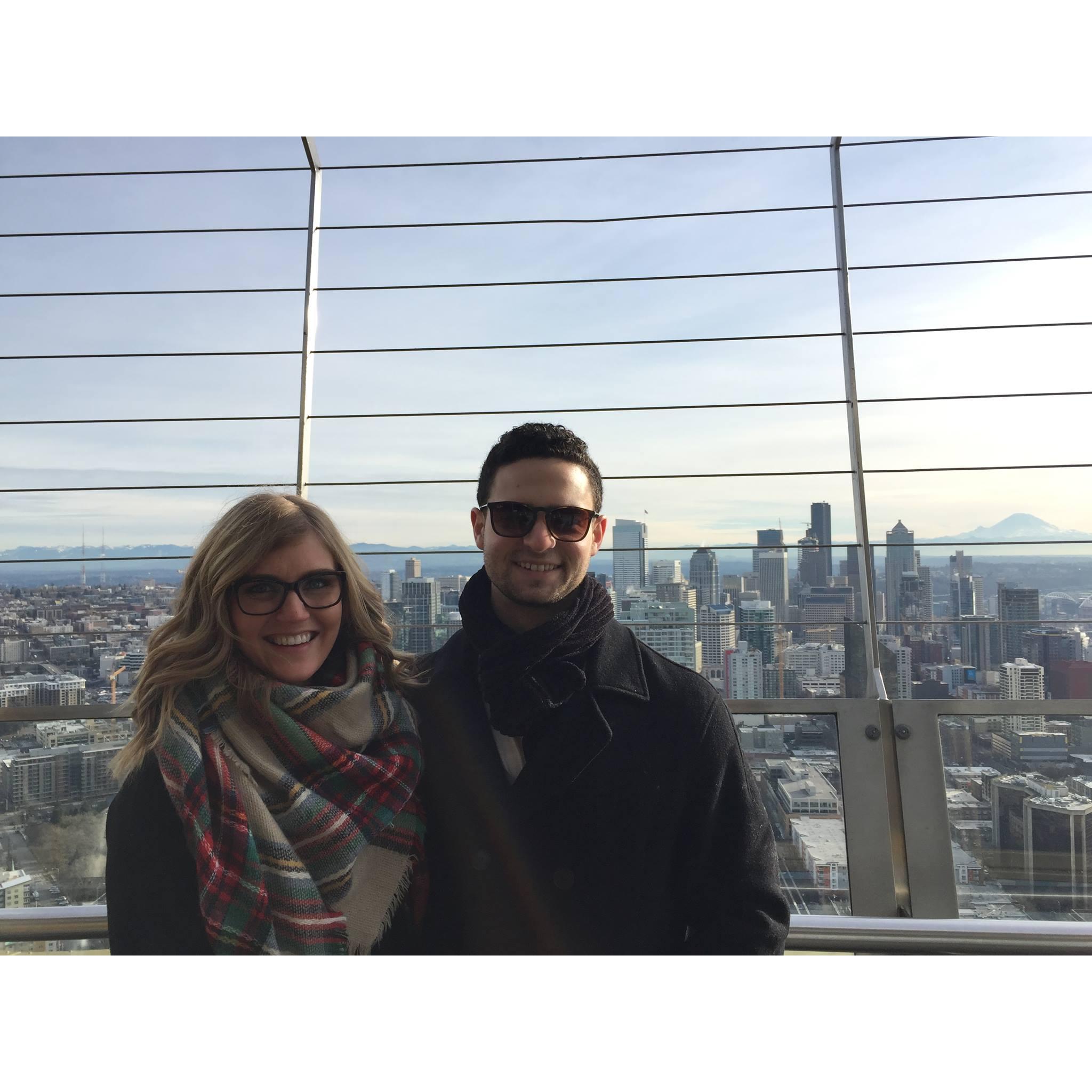 The top of the Space Needle during a trip to Seattle