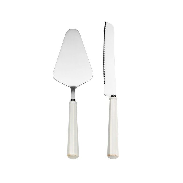 Lenox French Perle Scallop Dessert, 2-Piece Set
