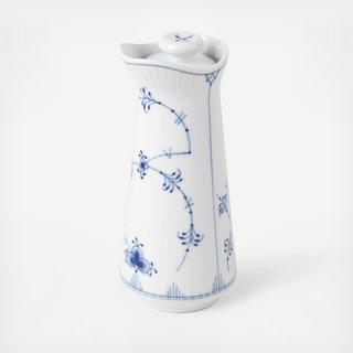 Blue Fluted Plain Oil & Vinegar Bottle