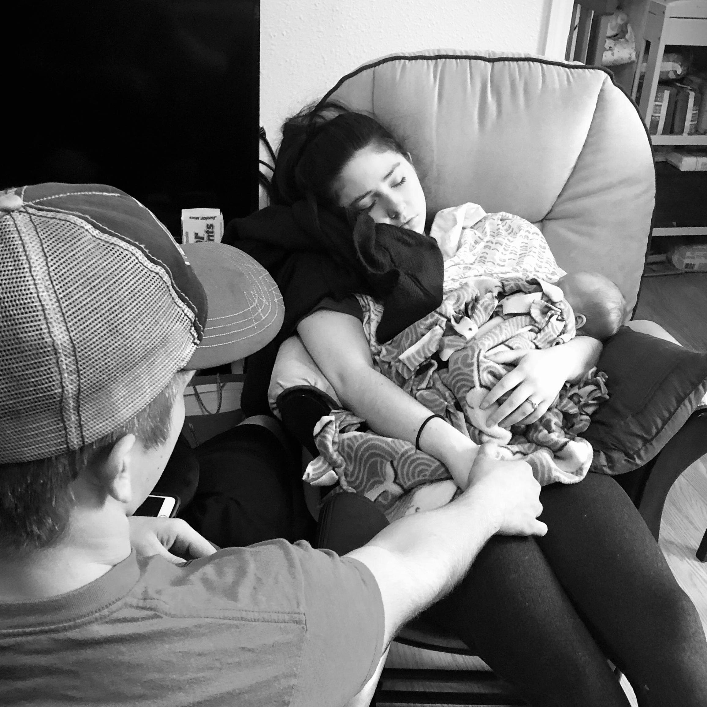 Soon after Faith's niece, Nadia was born, she would rock her to sleep and fall asleep herself. Isaiah is always there to hold her hand and support her.