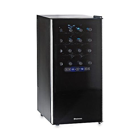 Wine Enthusiast Silent 32-Bottle Dual-Zone Wine Cooler in Black