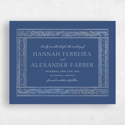Blue Wedding Save the Date - Viridian Landscape