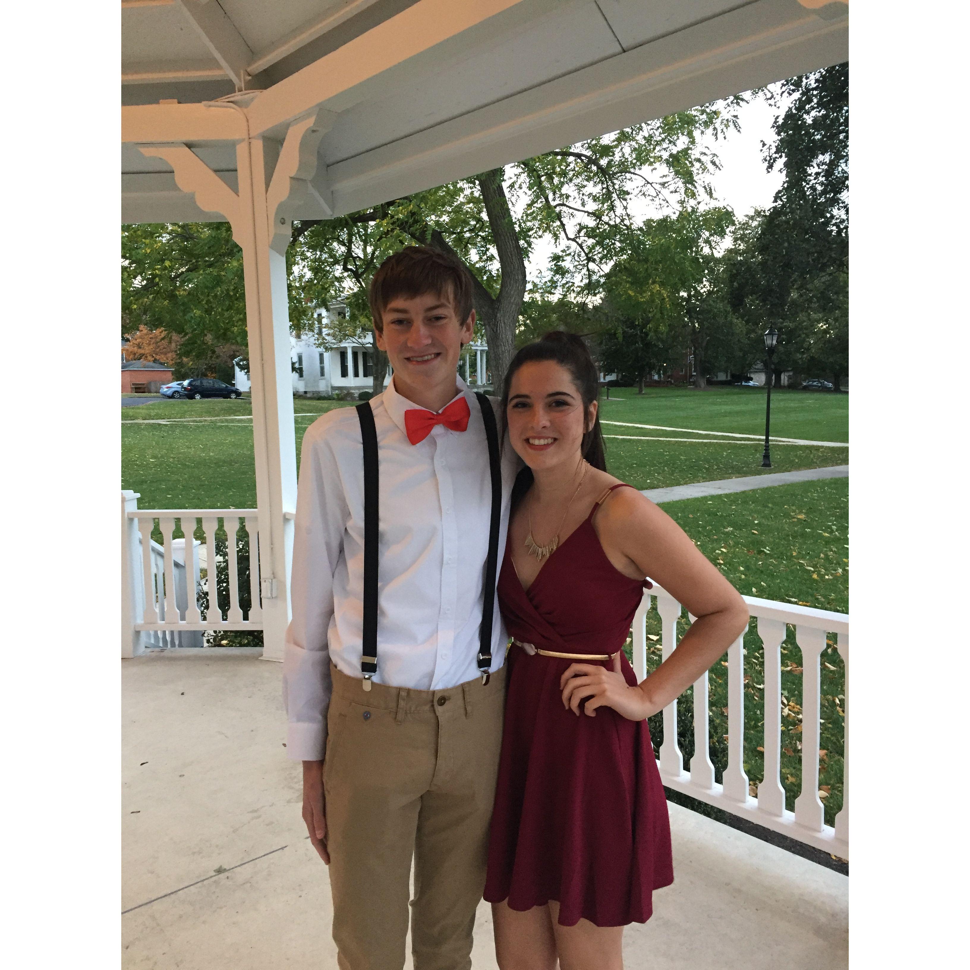 Homecoming 2016 even though we did NOT go together, Timmy still tried to match Sophie