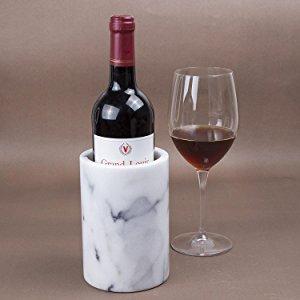 Creative Home Natural White Marble Wine Cooler, Tool Crock