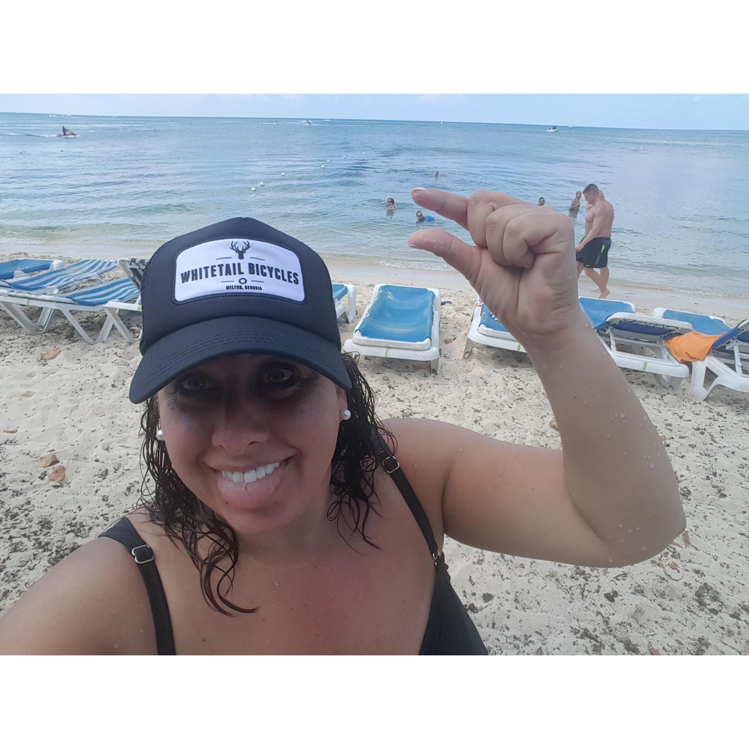 Making sure B does not float away LOL!!! Traveling together is so easy for us. We both enjoy the beach and the mountains. Not taking ourselves to serious, just relaxing and enjoying our time together
