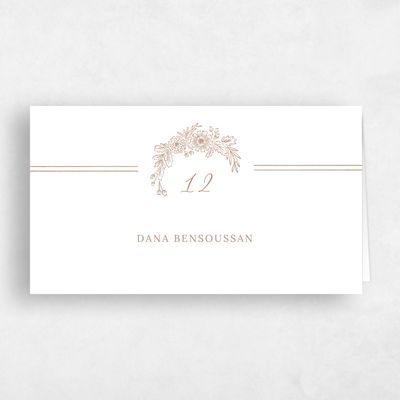 Camel, Brown Wedding Place Card - Lilah
