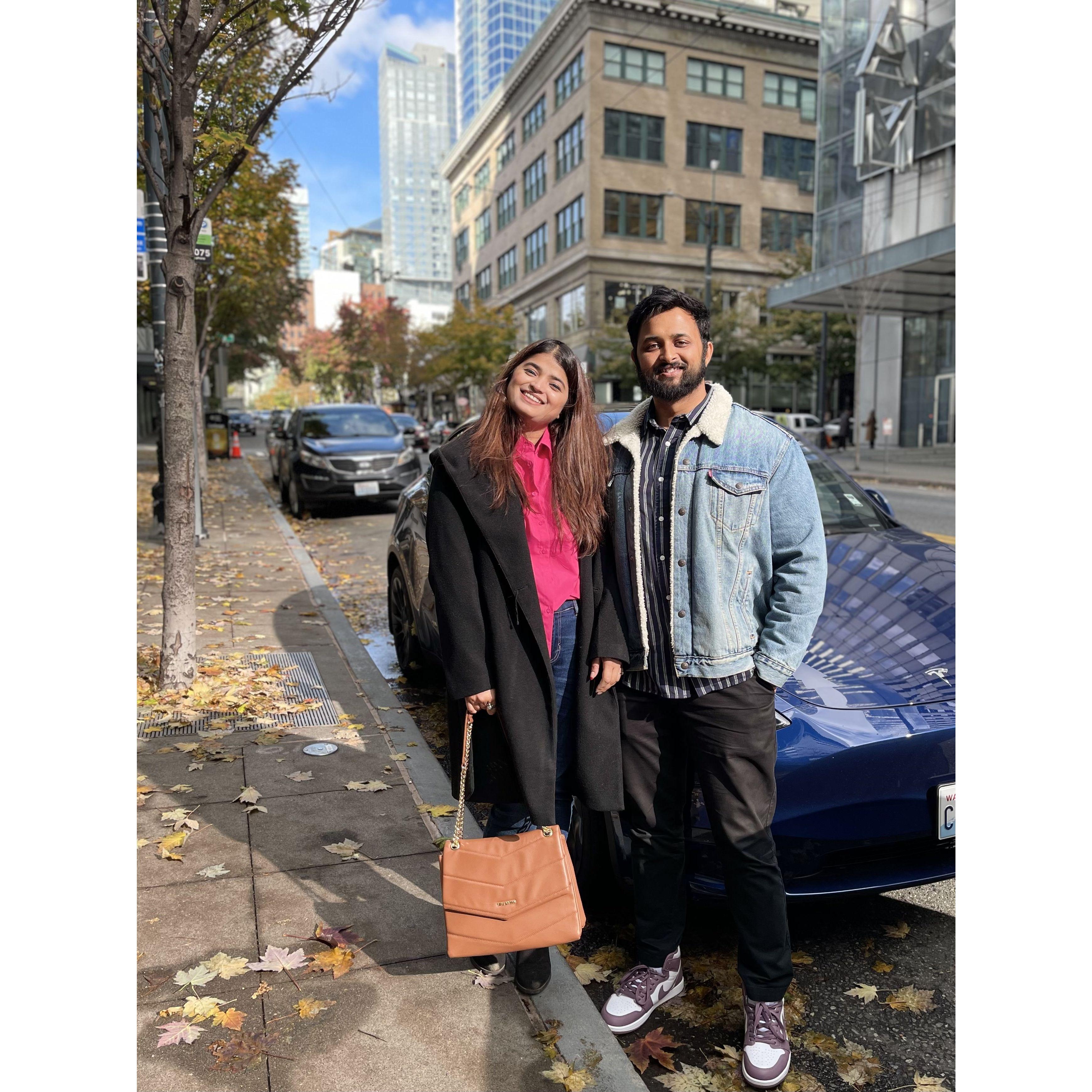 Our little family, away from family