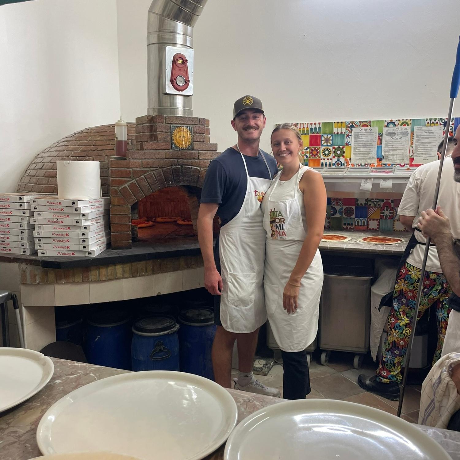 Cooking class in Taormina, Sicily. Hopefully Mike took notes :)