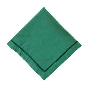 Velvet Trim Evergreen Napkin