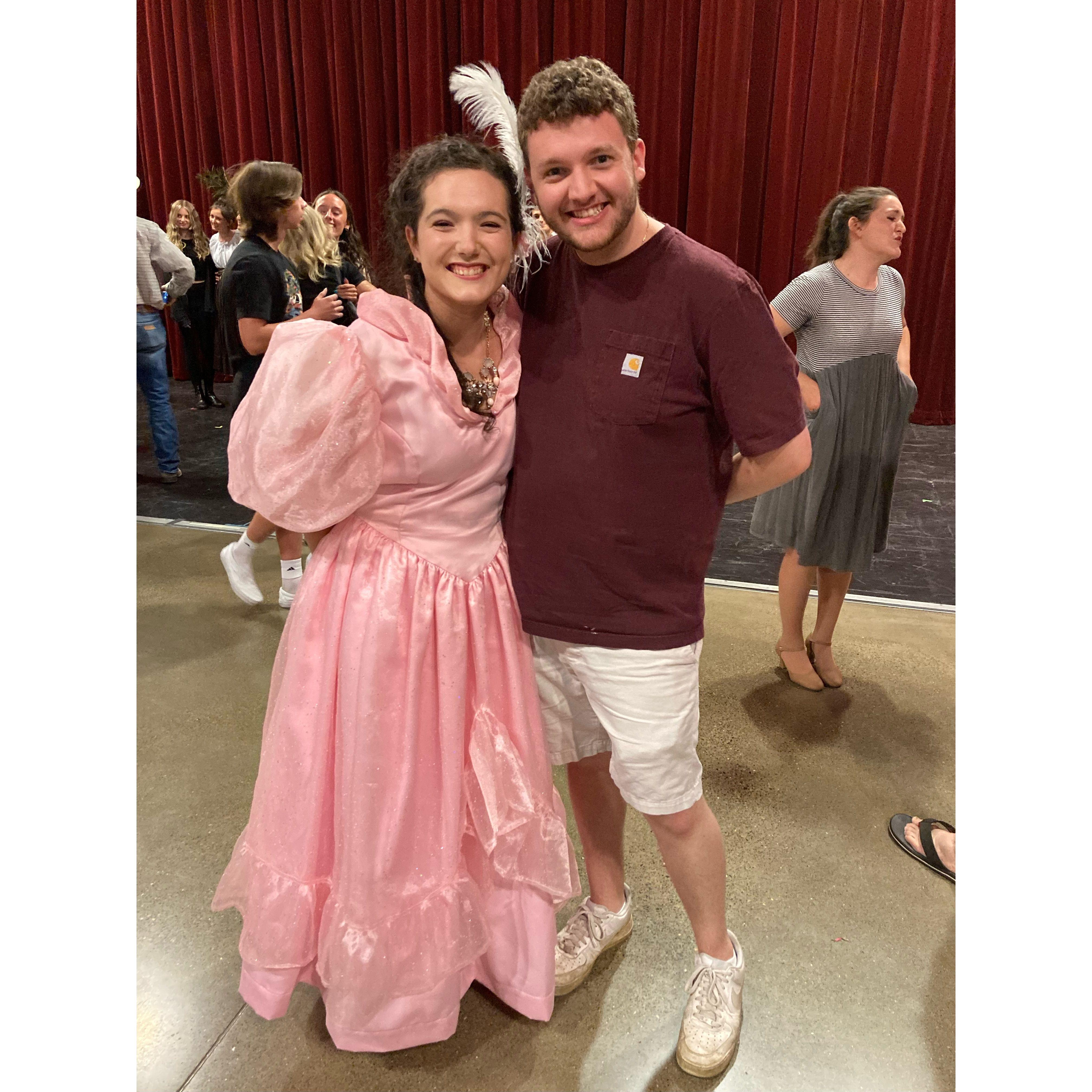 Haley’s first time back onstage since Covid. Jordan came to almost every show and was so supportive through the entire process.