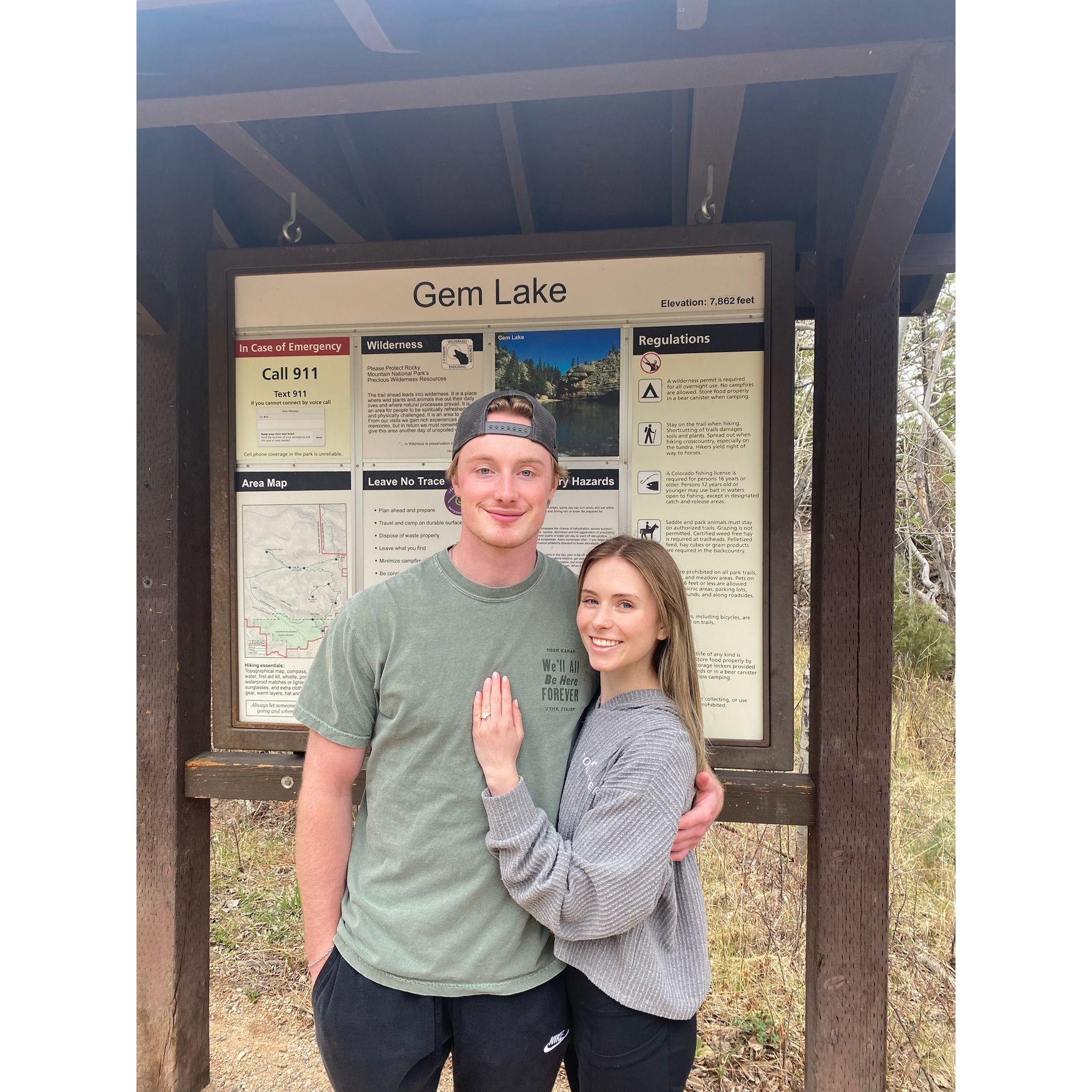 Proposal trailhead, very fitting!