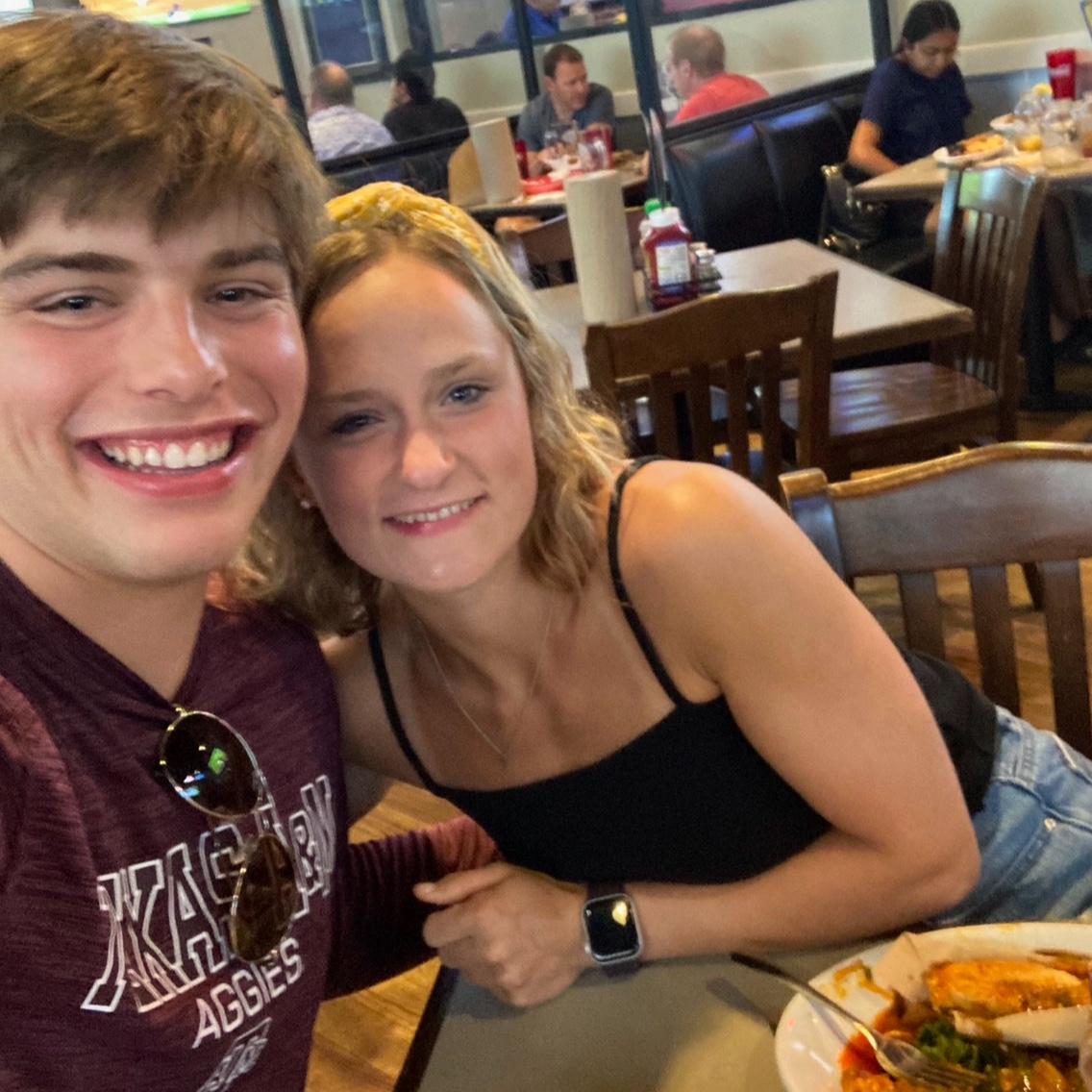 Our first anniversary together we went back to Pluckers! Kylee got the spiciest "Fire in the Hole" sauce just to prove it to Ben. He can't handle the spice. But he handles Kylee's spice! ;)
