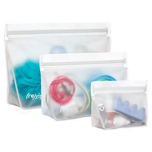 (re)zip Stand Up Leak Proof Reusable Clear Storage Bag Kit - 3ct