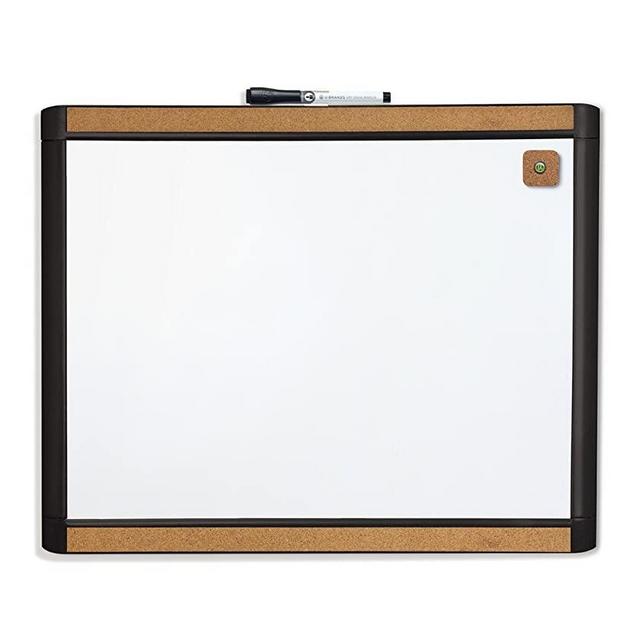 U Brands PINIT Magnetic Dry Erase Board, 16 x 20 Inches, Black Frame (426U00-01)