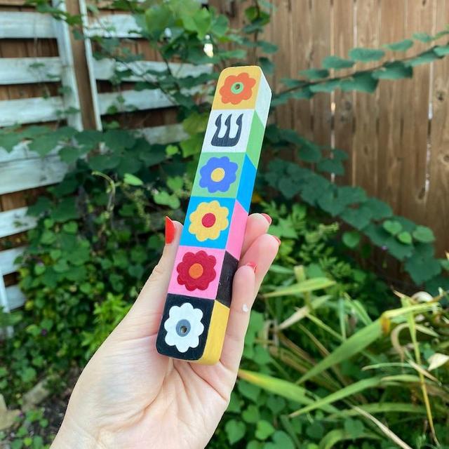 Mezuzah Case | Made-To-Order | Hand Painted Modern Mezuzah