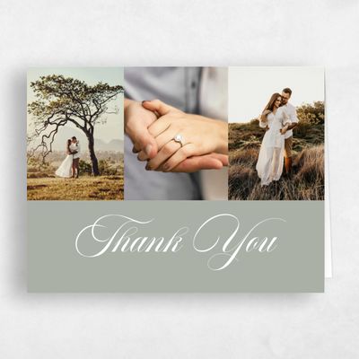 Pale Sage, Green Wedding Thank You - Jessenia Multiphoto