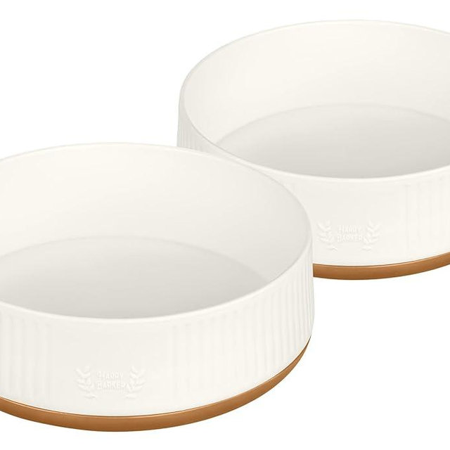 Harry Barker Large Plastic Modern Dog Bowls - 2 Pack