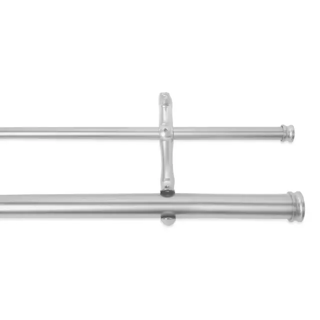 Cambria® Premier Complete 48-Inch to 88-Inch Double Drapery Rod in Brushed Nickel