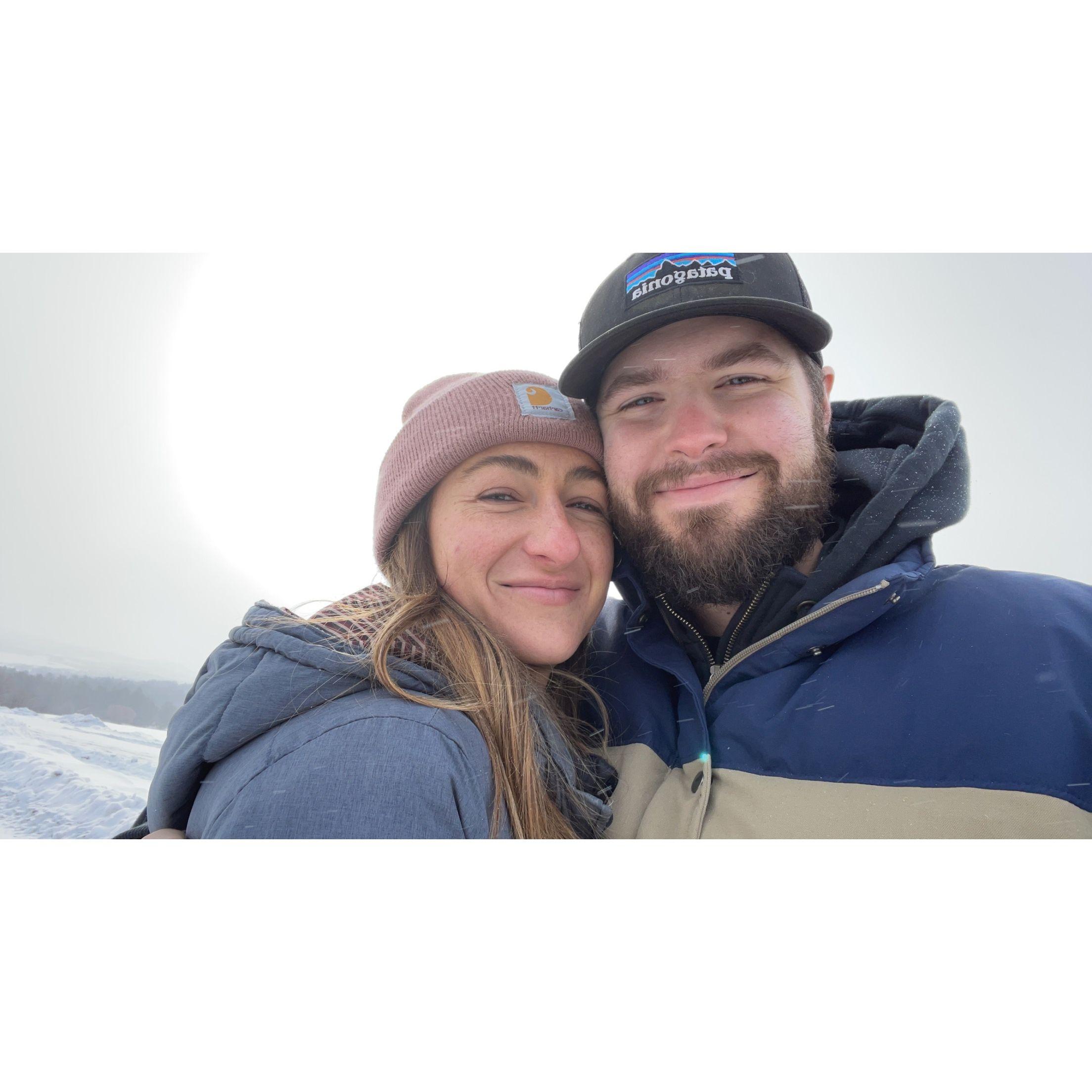 One of my favorites of us. At the barn on a snowy day!