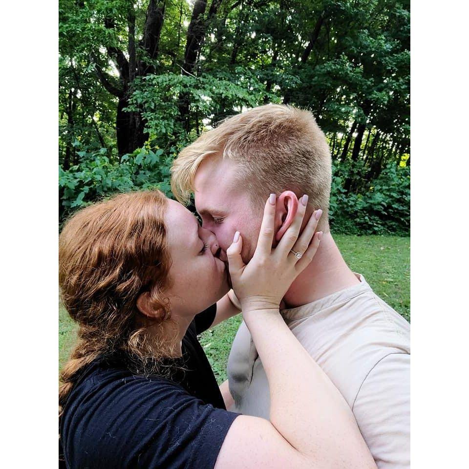 The proposal was sealed with a kiss.
