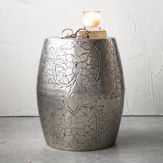 Ranch Embossed Metal Side Table