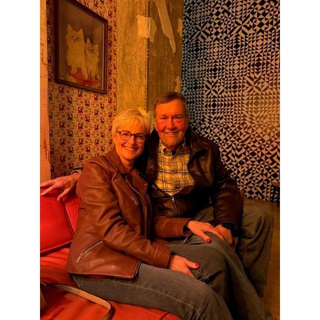 Another Valentine's Day photo - this time at the Art Bar at the Crosstown Concourse. We took a picture of a cute young couple and they took a picture of a "mature" couple!