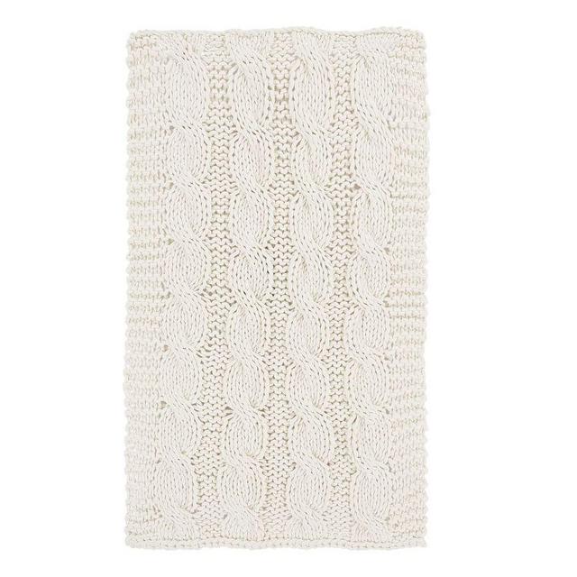 Colossal Handknit Throw, 44x56", Ivory