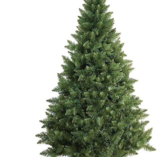 Prextex 6 Feet Premium Artificial Spruce Hinged Christmas Tree Lightweight/Easy to Assemble with Christmas Tree Metal Stand 1200 Tips