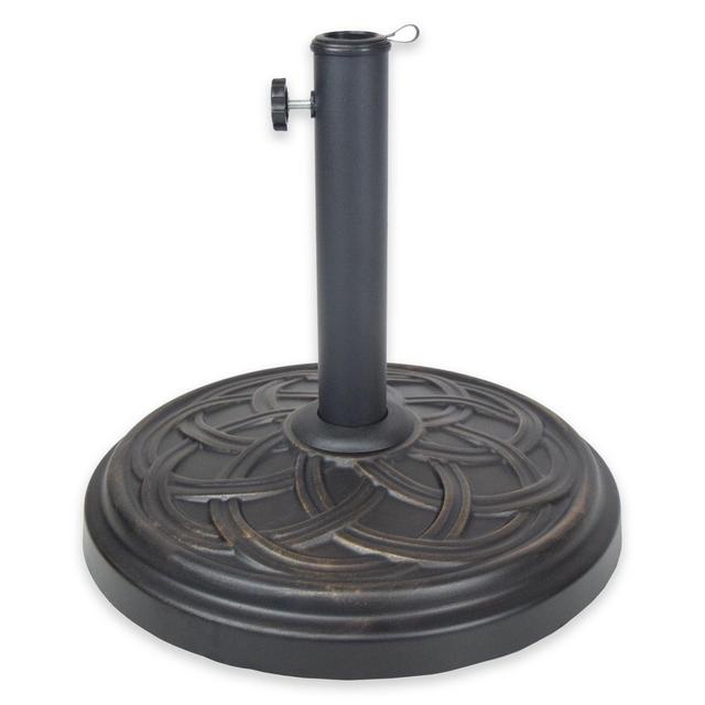 Oakland Living Royal Cast Concrete Umbrella Stand in Antique Black