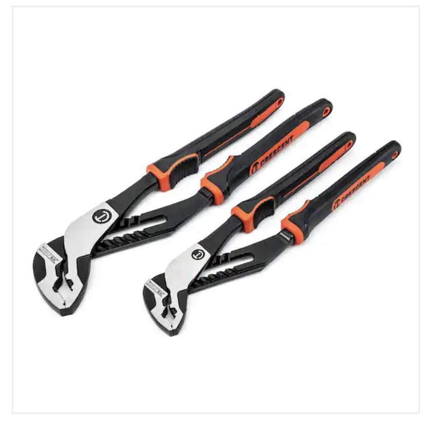 Z2 K9 V-Jaw Dual Material Tongue and Groove Plier Set (2-Piece)