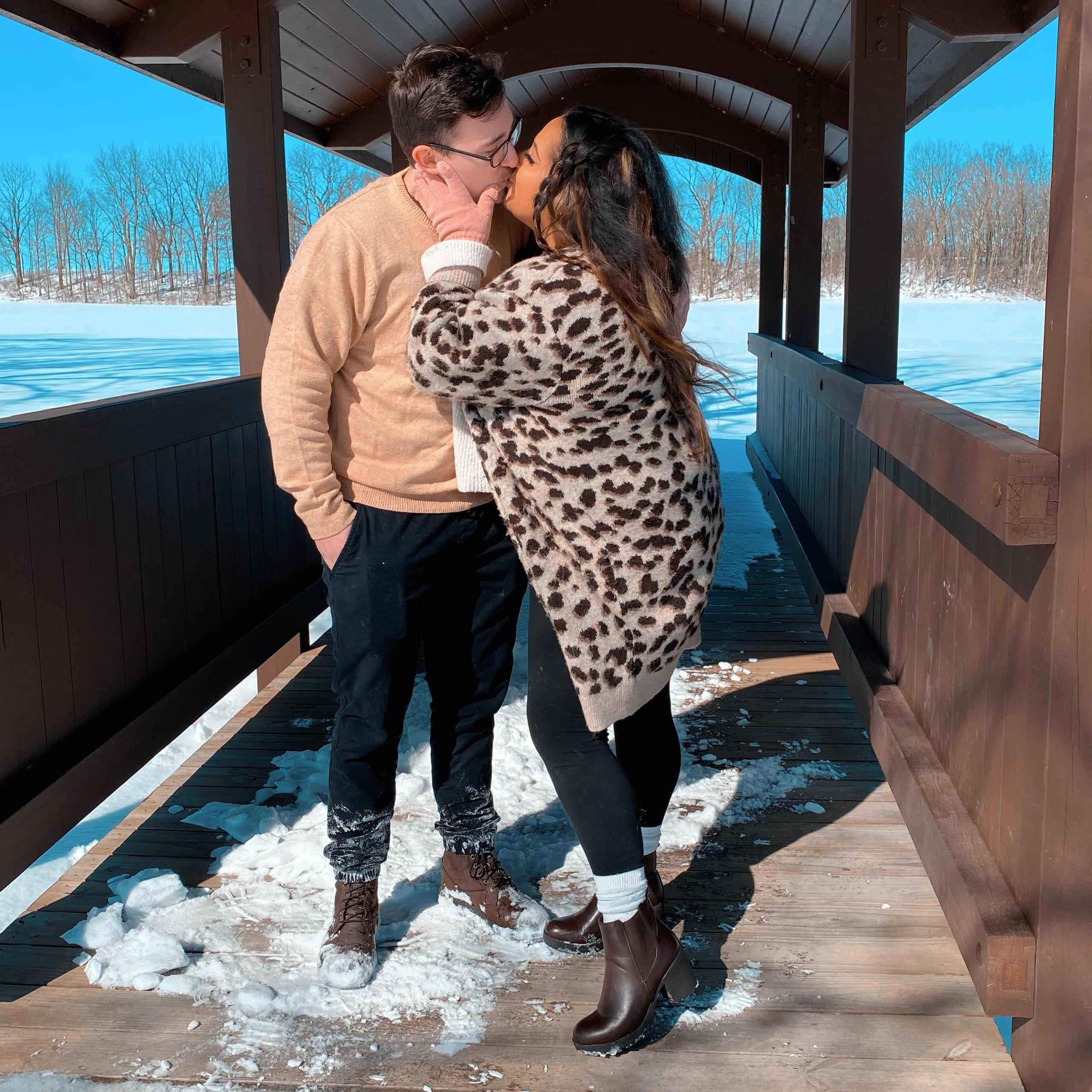 We froze to take this picture, but it was worth it!