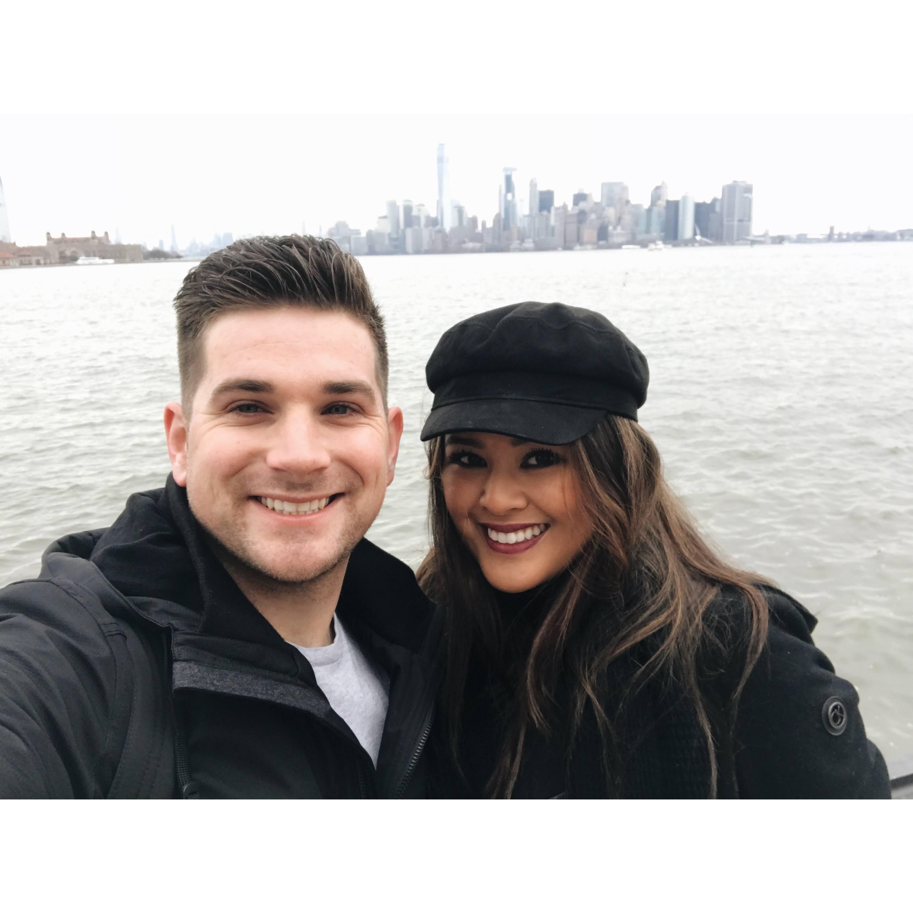 Traveled to several places together near and far. NYC in the background.