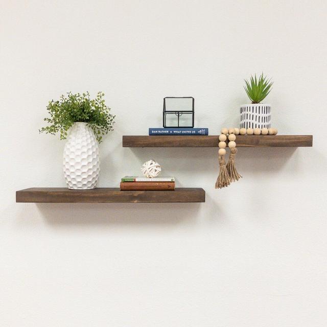 Evonne Solid Wood Floating Shelf