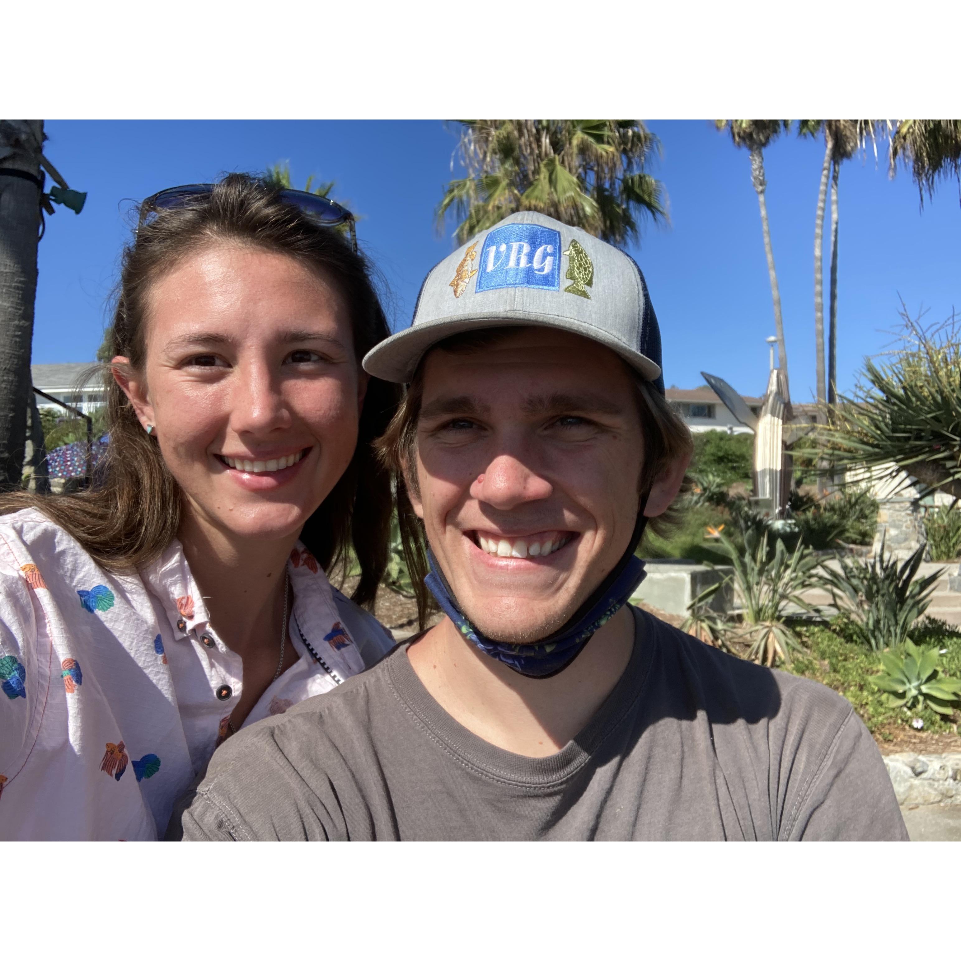 Right after Jacob took Alex SCUBA diving for the first time.
