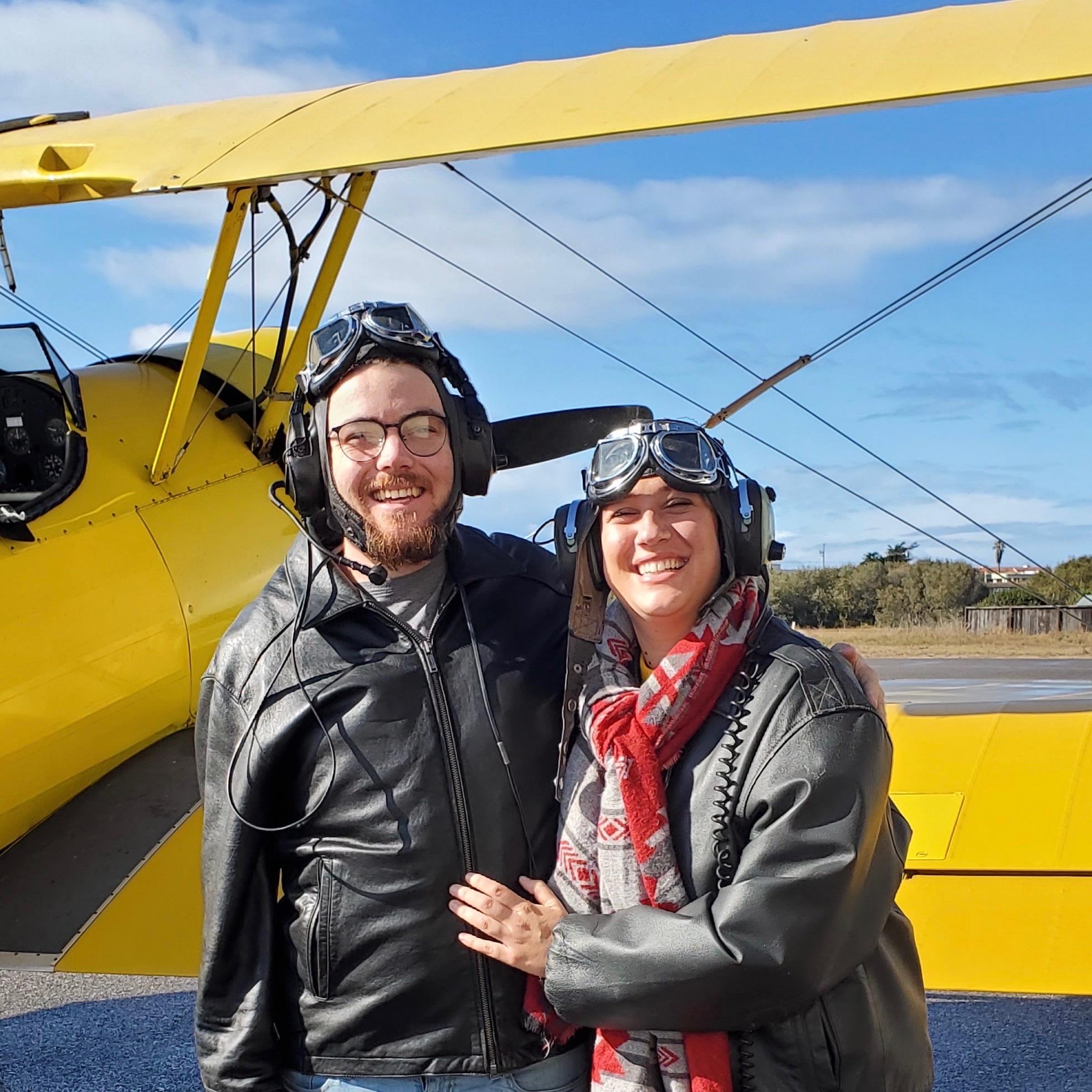 Our first biplane flight!