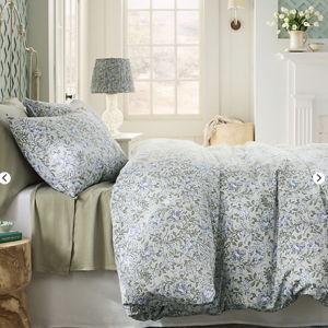 Madeline Floral Relaxed Organic-Cotton Sateen Duvet Cover | Garnet Hill
