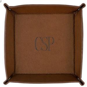 Personalized Leather Valet Tray