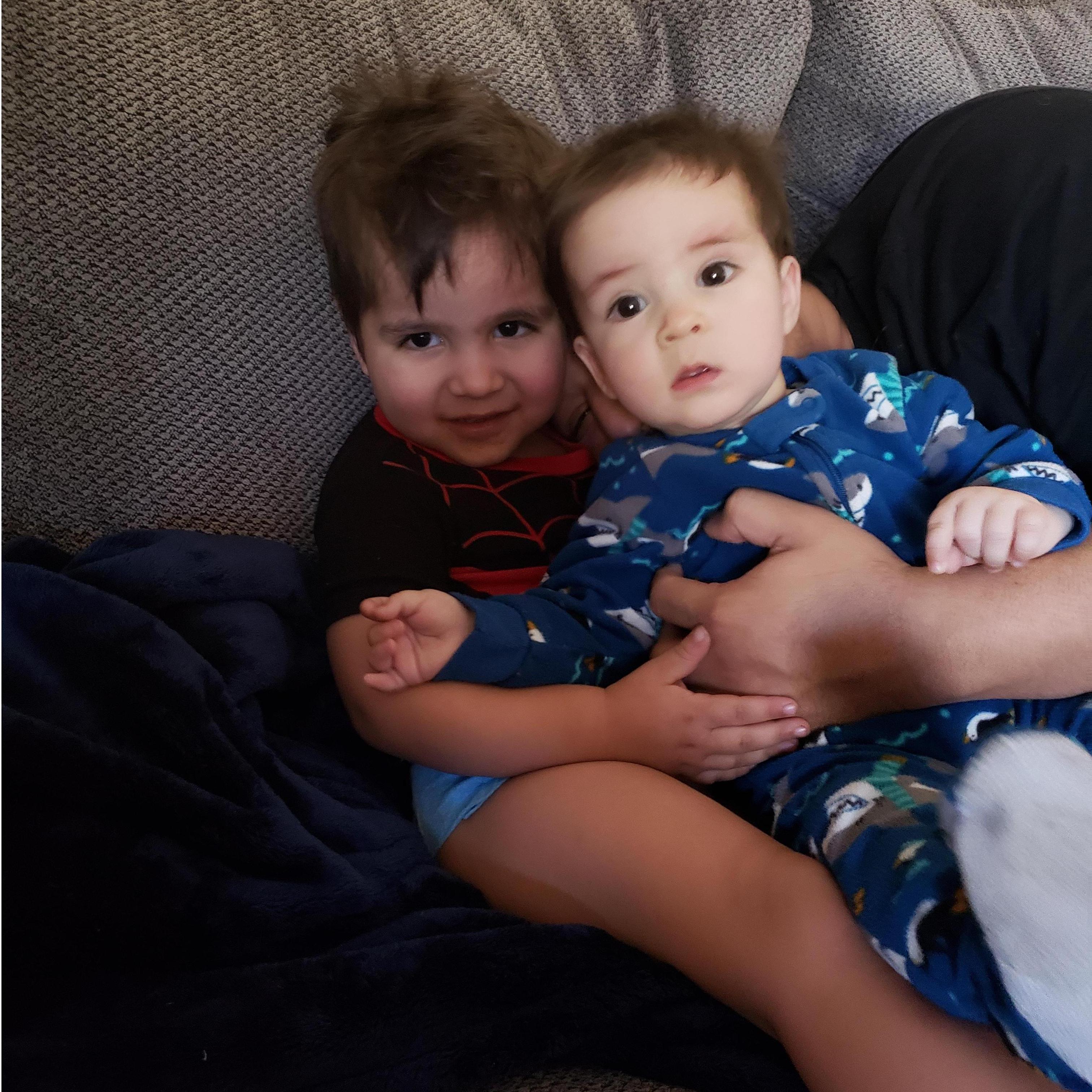 Regardless of the face-squeezing, the hair-pulling, the walker-pushing, and the constant blaming of "baby" for everything that goes wrong, they love each other.