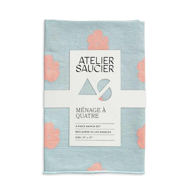 ATELIER SAUCIER Flower Power Napkins, Set of 4