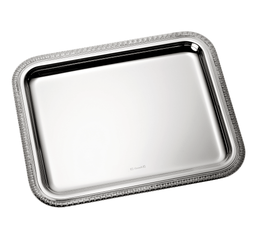 Silver-Plated Rectangular Tray, Small Malmaison