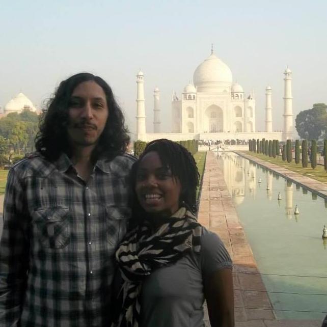 At the Taj Mahal in Agra, India
