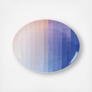 Domino Optique Checkered Oval Platter