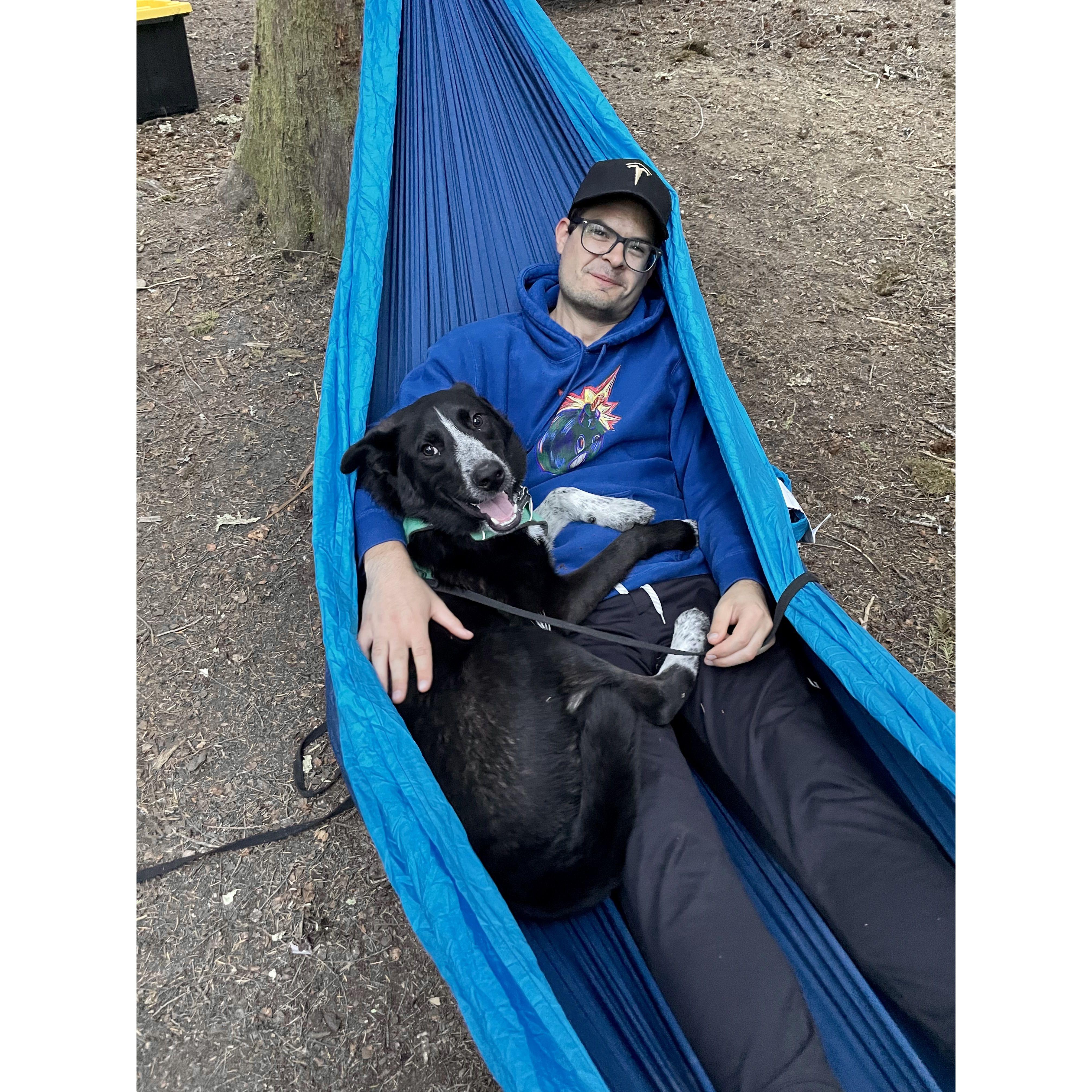 Just a couple of happy campers.